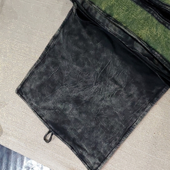 ARTISAN HIPPIE BOHO PEACE SIGN BAG CLOTH HANDMADE FESTIVAL COLORFUL ART - Picture 12 of 14